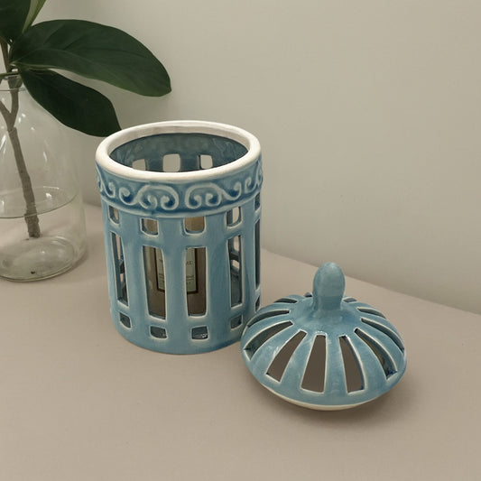 Ceramic Birdcage Candle Holder