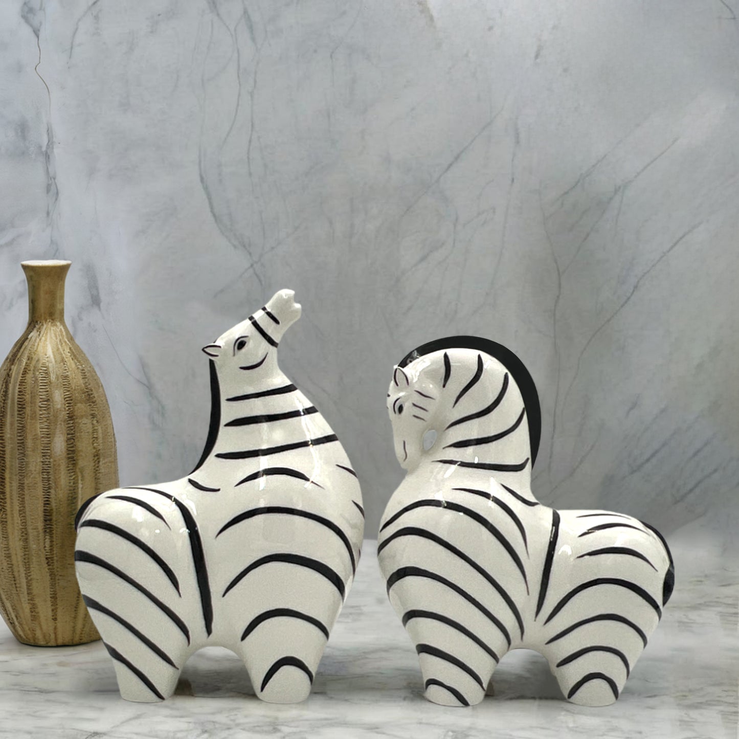 Ceramic Zebra Set