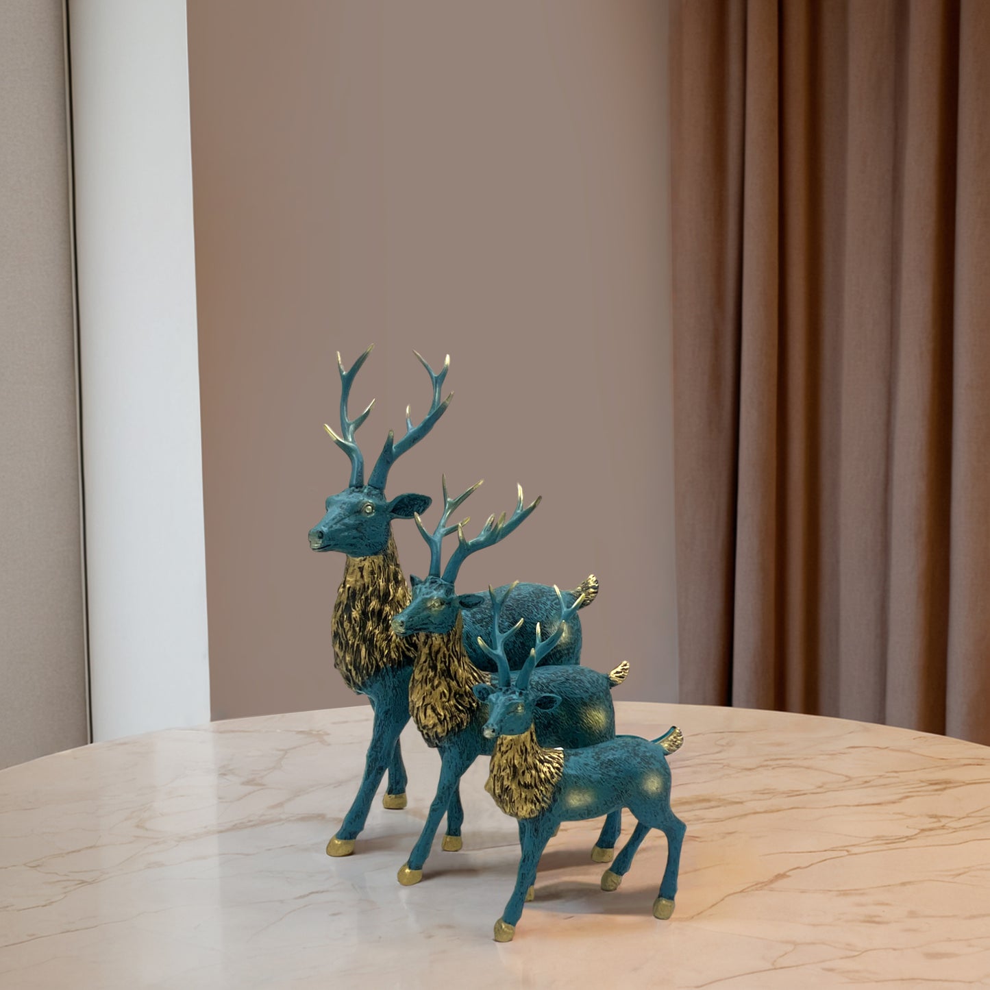 Deer Decor Piece-Set Of 3Pcs