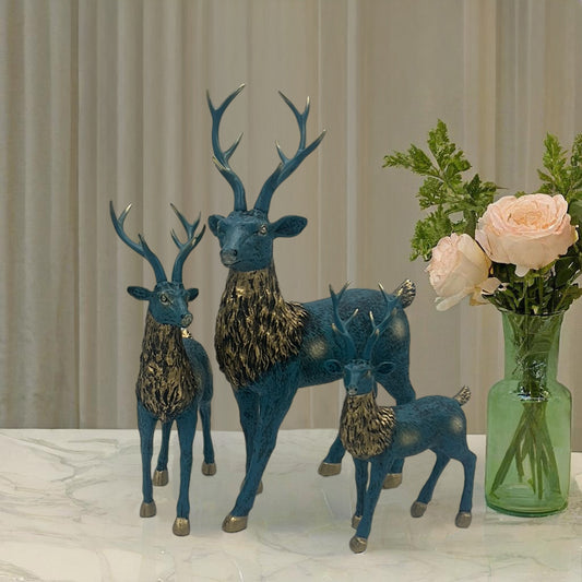 Deer Decor Piece-Set Of 3Pcs