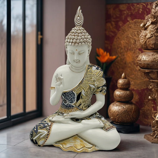 Sitting Buddha White