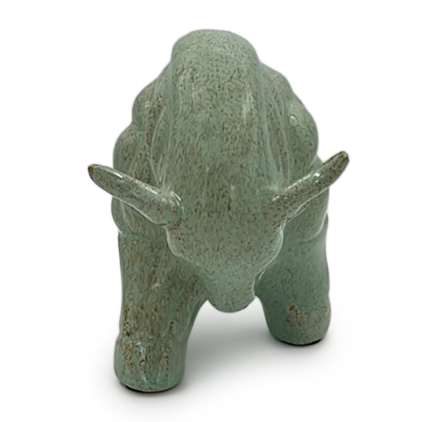 Ceramic Bull Figurine-Green