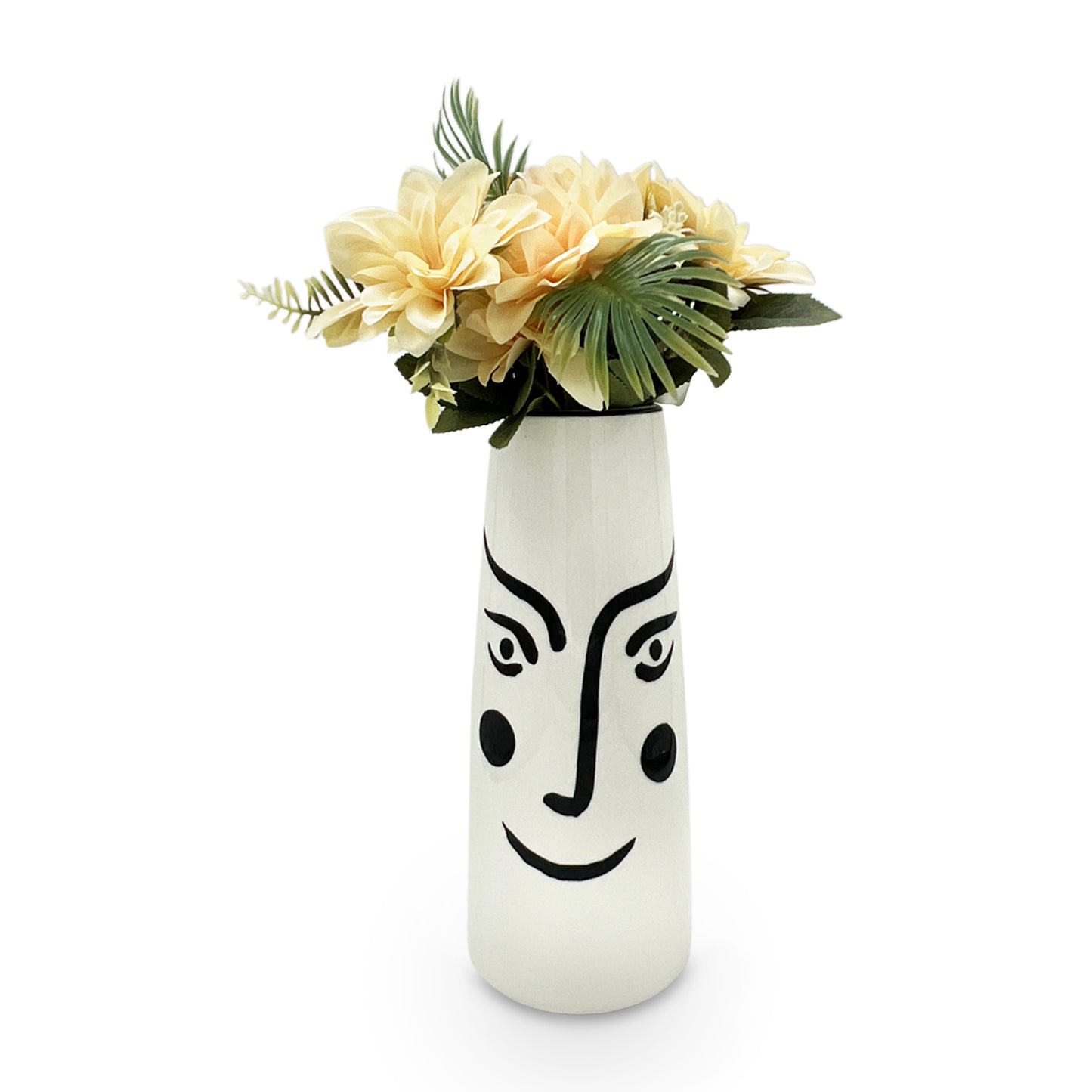 Ceramic Abstract Face Vase Big