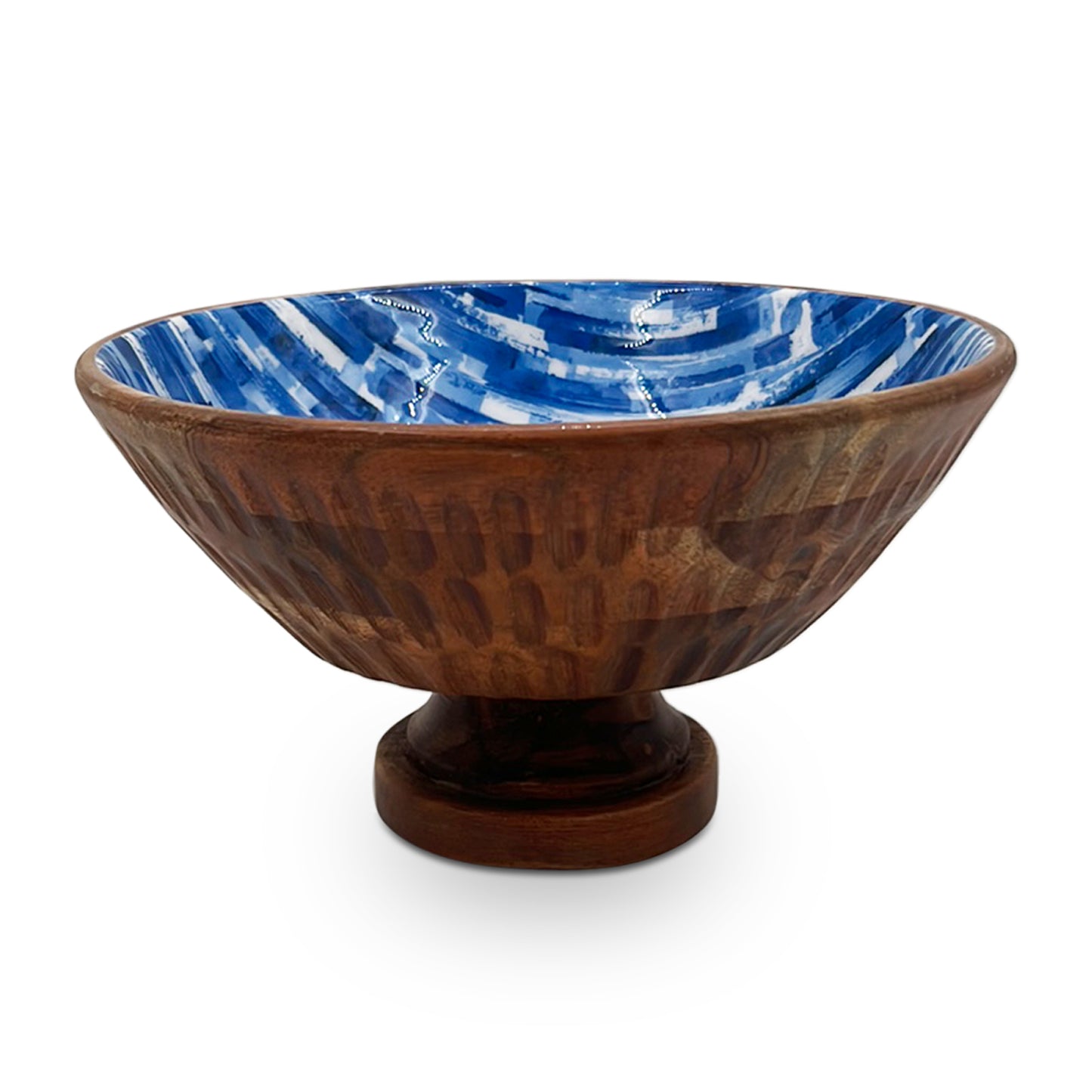 Salad Bowl Abstract Print Blue