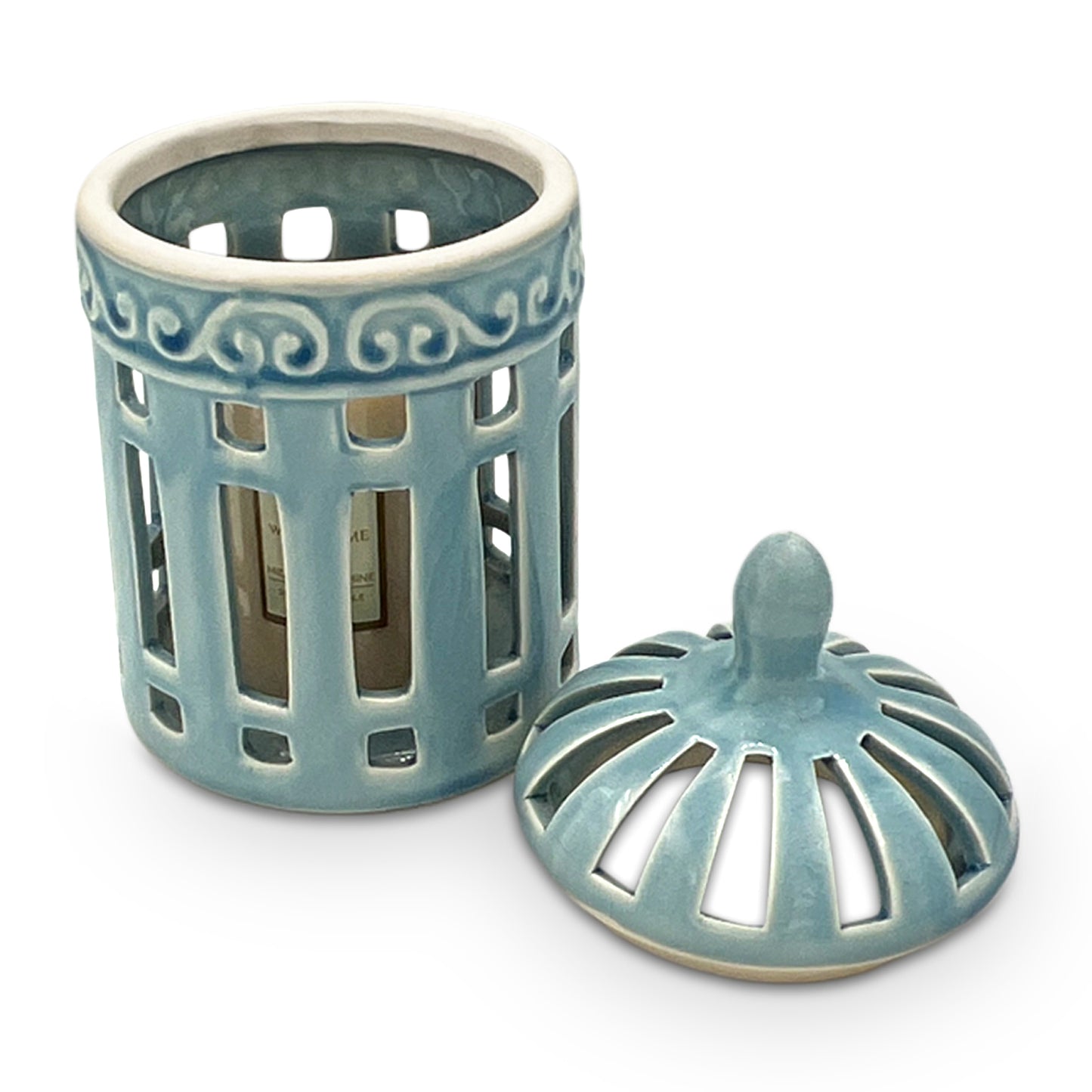 Ceramic Birdcage Candle Holder