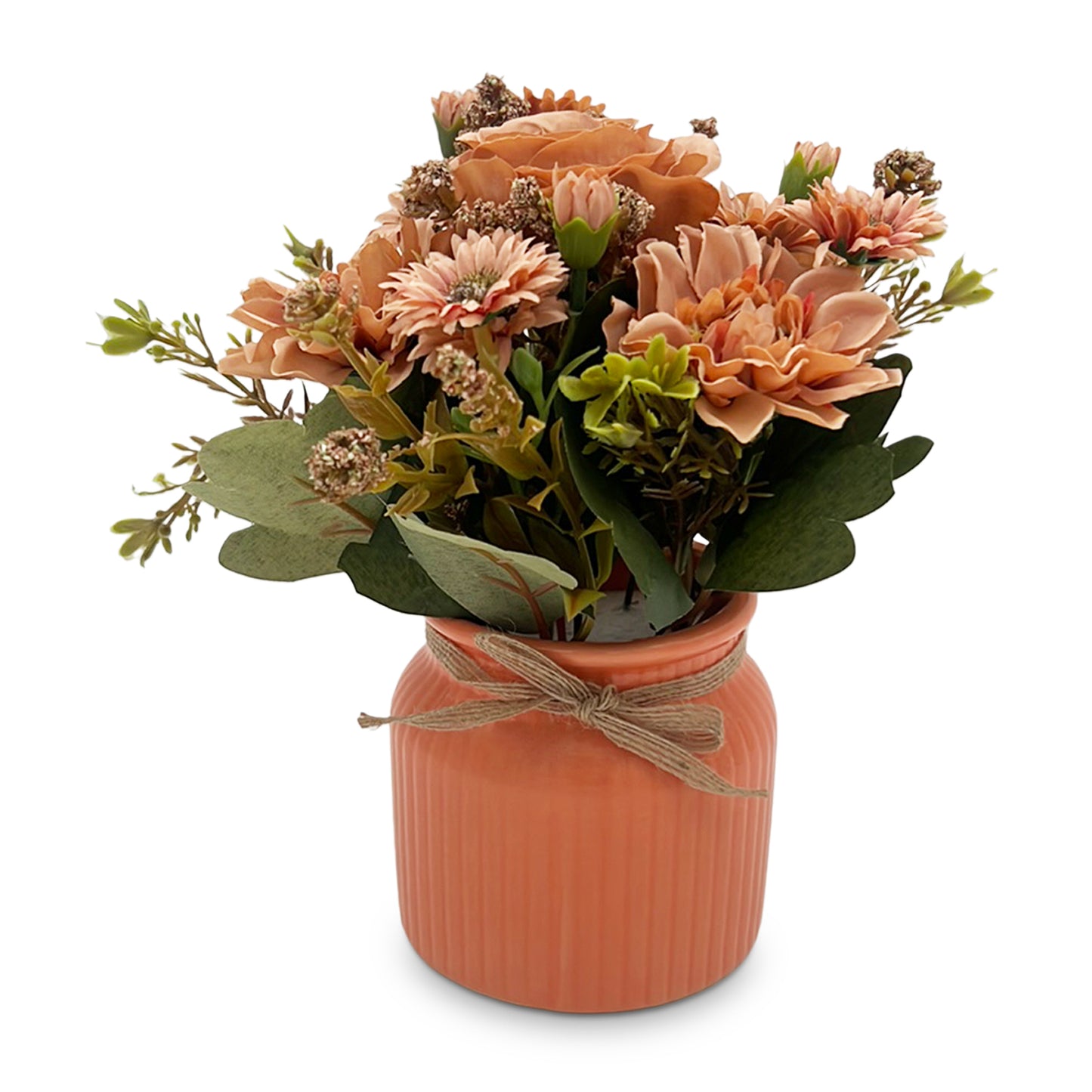 Artificial Flowers in Ceramic Pot