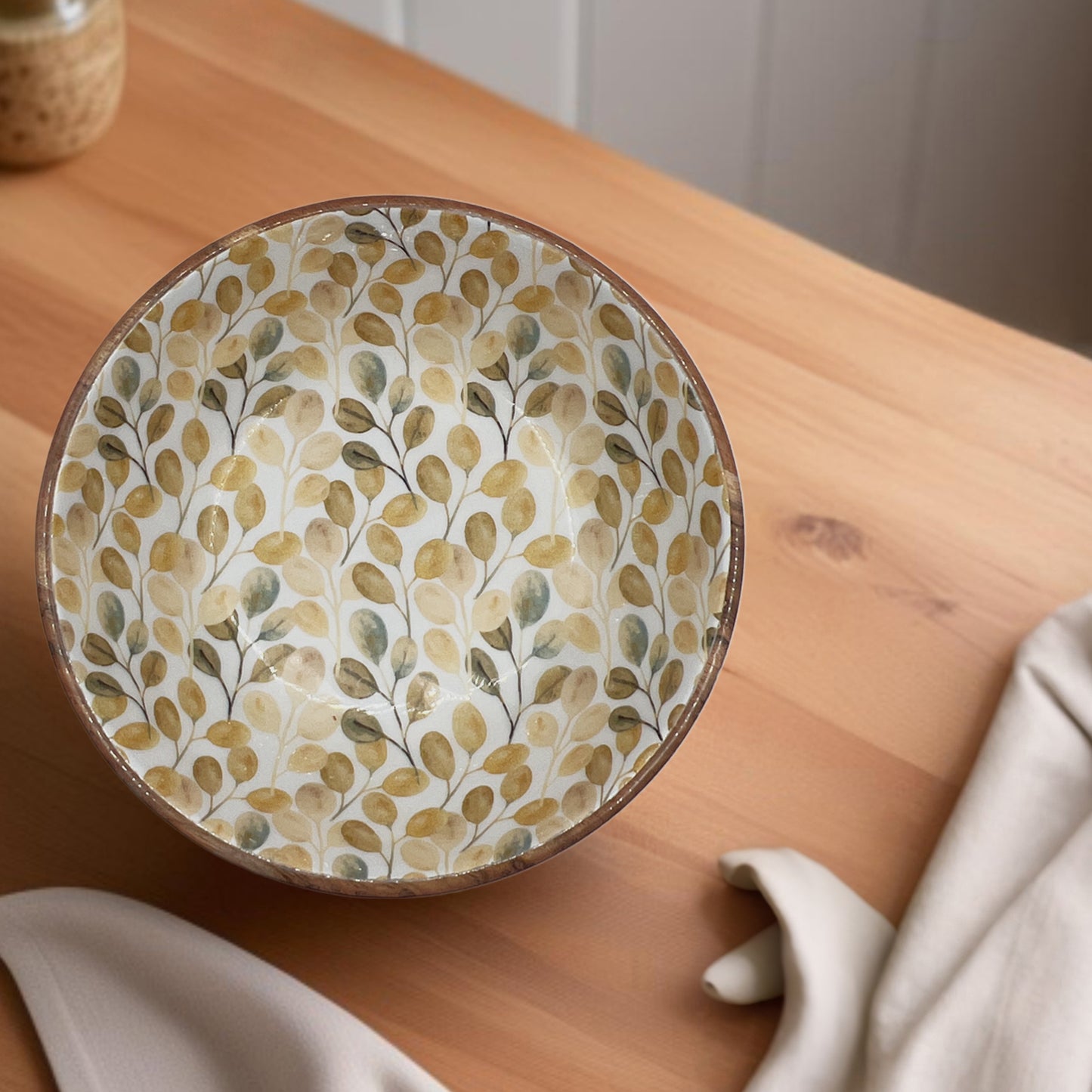 Salad Bowl Printed Brown