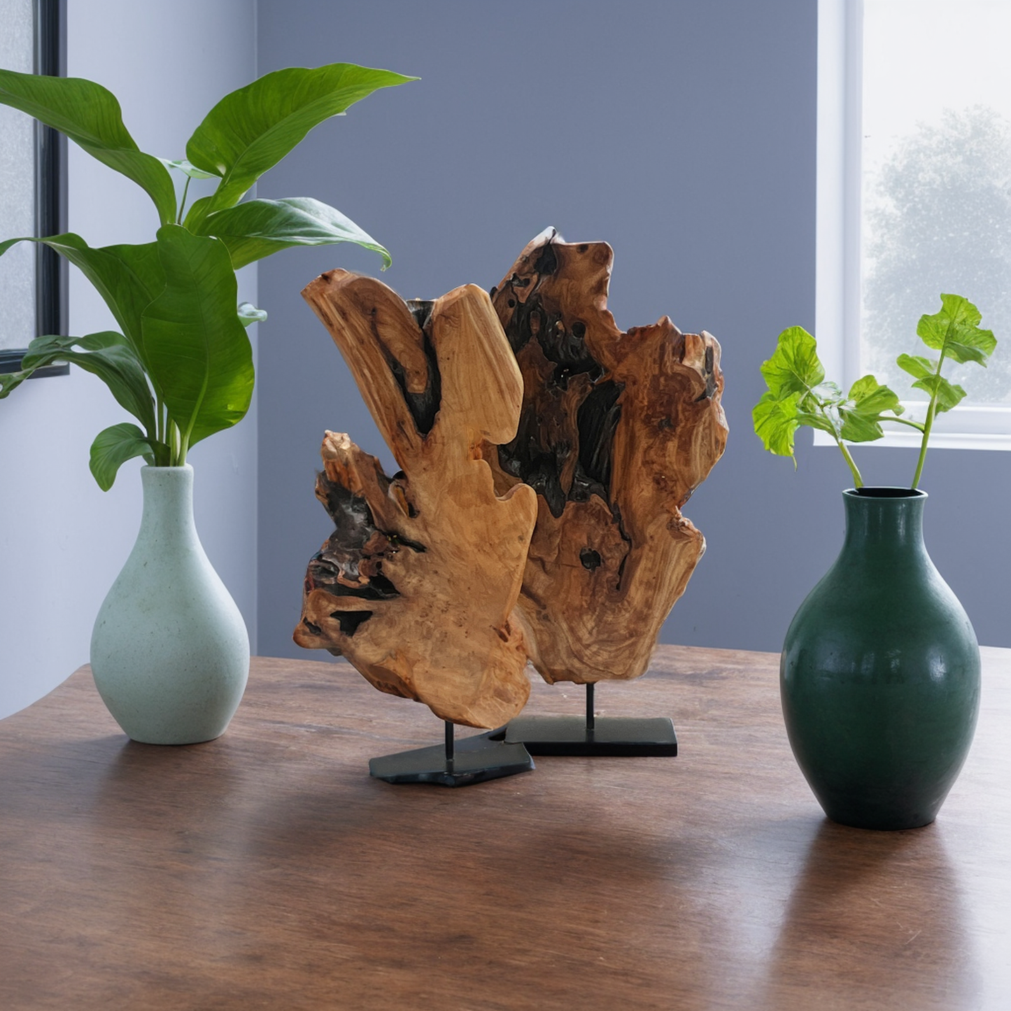 Natural Wood Abstract Sculpture-Medium